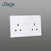 Office Electric 6 pin wall multi power socket board outlet uk with double pole electrical switch