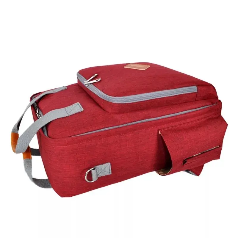 red diaper backpack