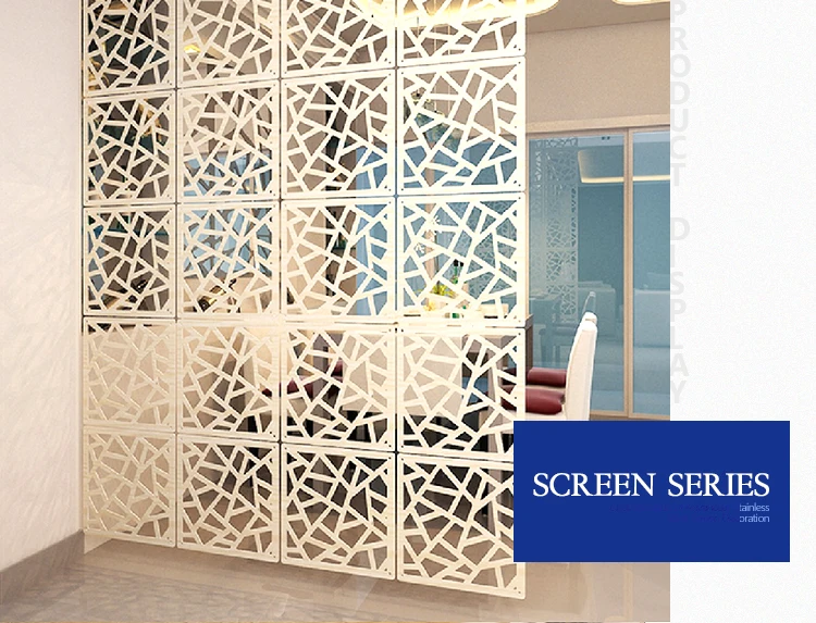 SUS304 cheap 3d wall art professional partition room divider cheap dubai living room double pieces divider screen