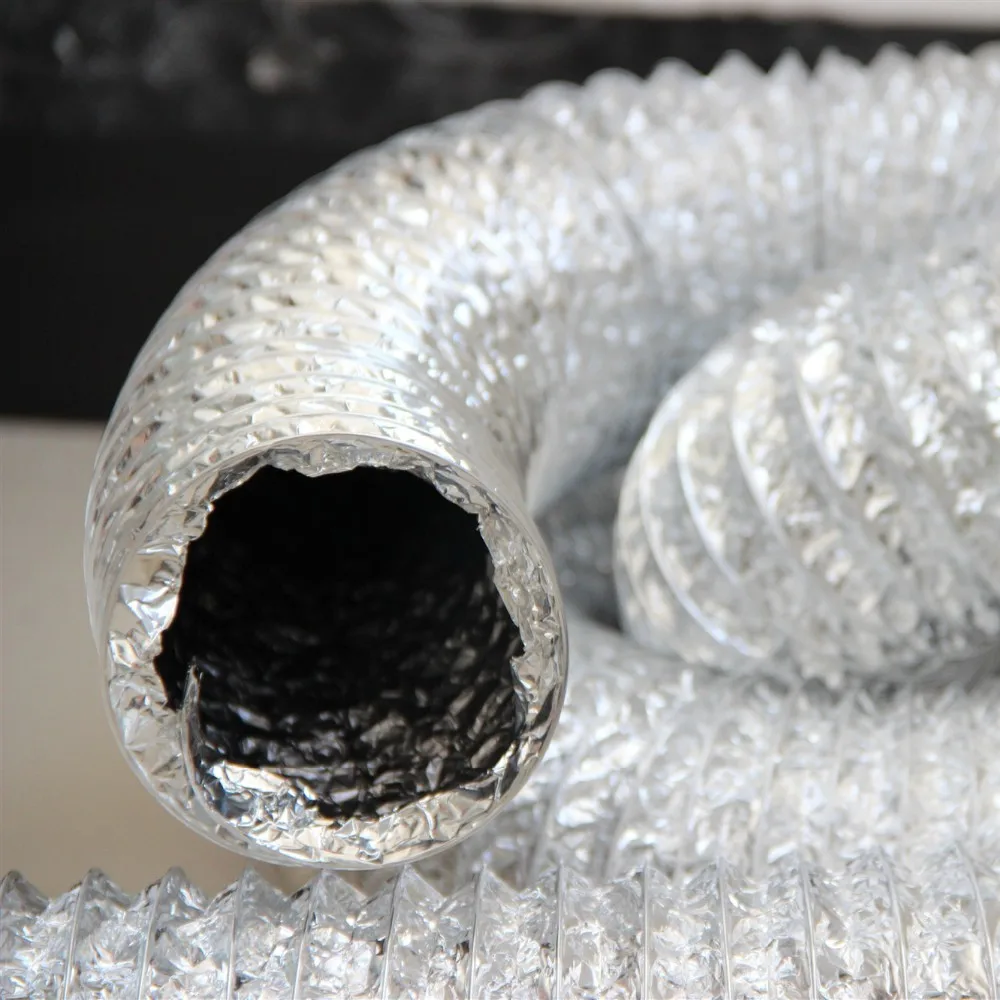 15'' Inch Aluminum /pvc Flexible Air Ducting For Vent Hose Transition