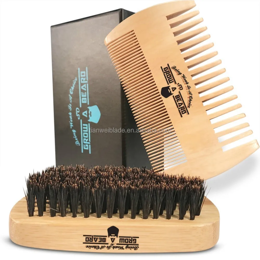 Oem Natural Beard Brush And Pocket Comb Set For Men A Musthave