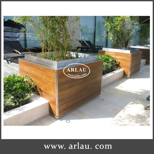 Vertical grande jardinera de madera macetas al aire libre Jardín de