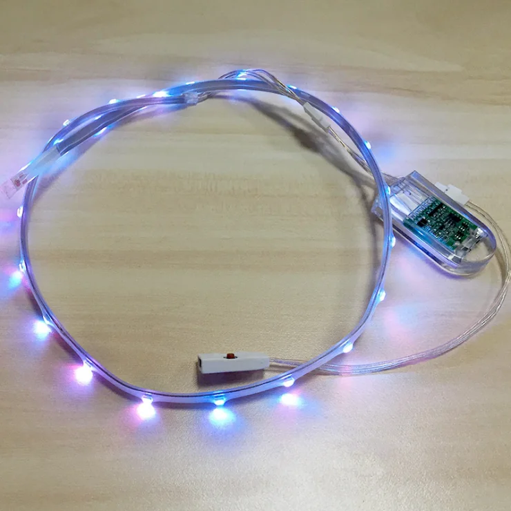 

digital addressable USB rechargeable battery powered magic color LED shoe light