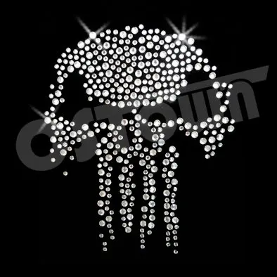 

Skull hotfix rhinestone iron on transfer, Crystal
