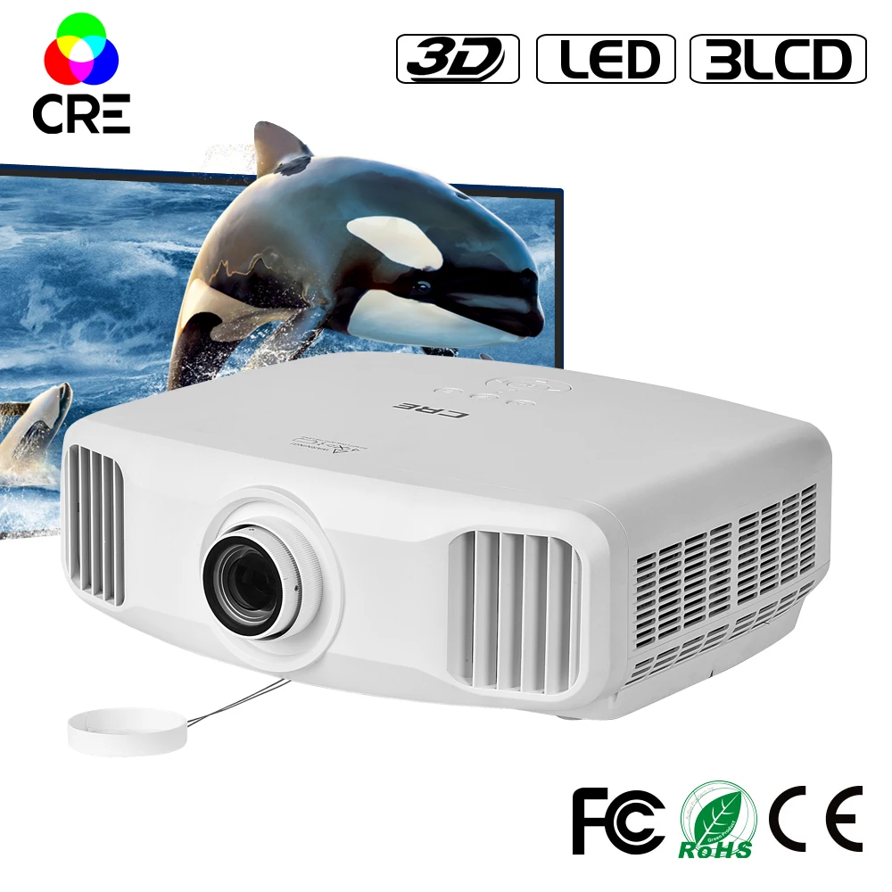 

1080p full hd 4k 3LCD 3D home theater projector cre x8000