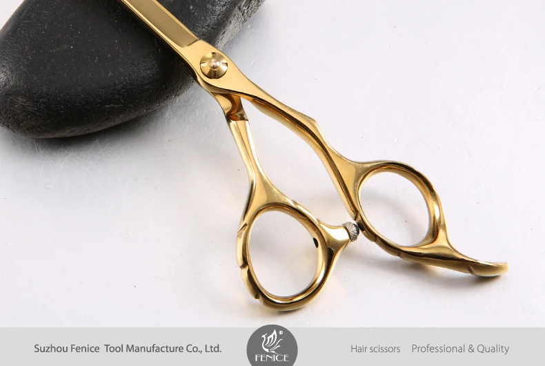 Professional 440C Stainless Steel Rose Gold Color Barber hairdressing scissors Set