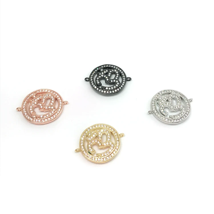 

Symbol Bracelet Components For Jewelry Making Silver Plated Accessories With Factory Price, Gold;rose gold;silver;black