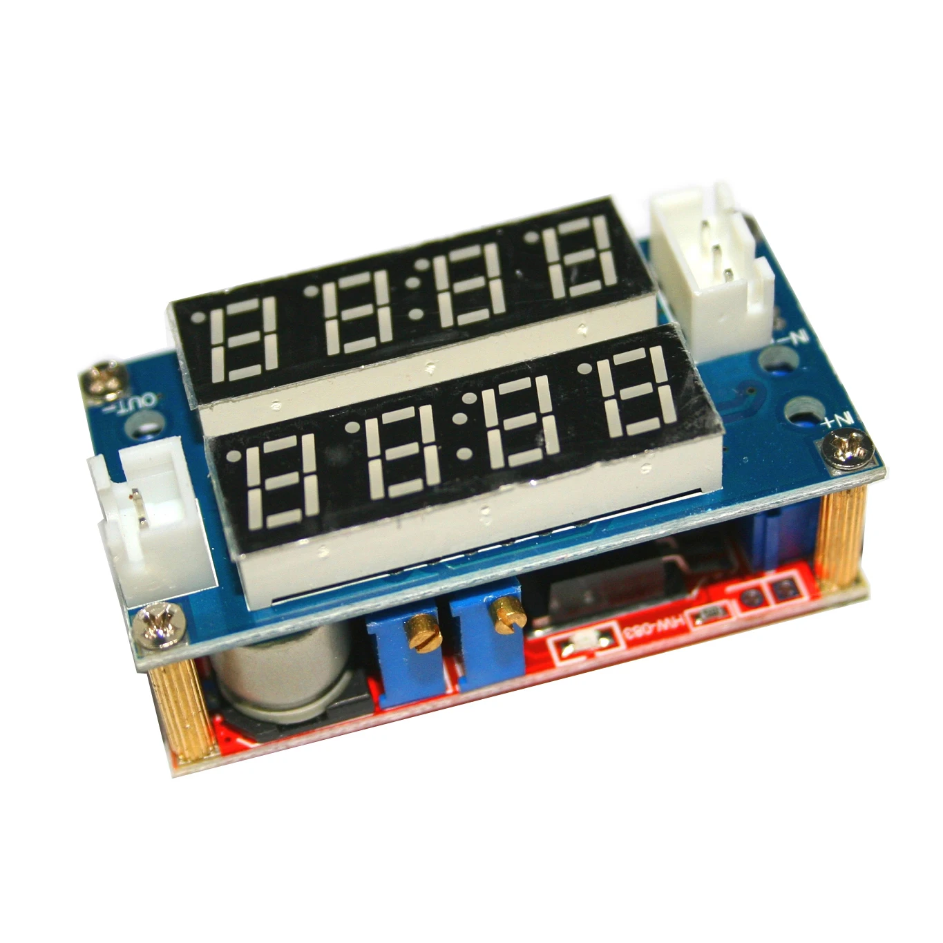 LED 5A Adjustable Power CC//CV Step-down Charge Module Driver Voltmeter Ammeter