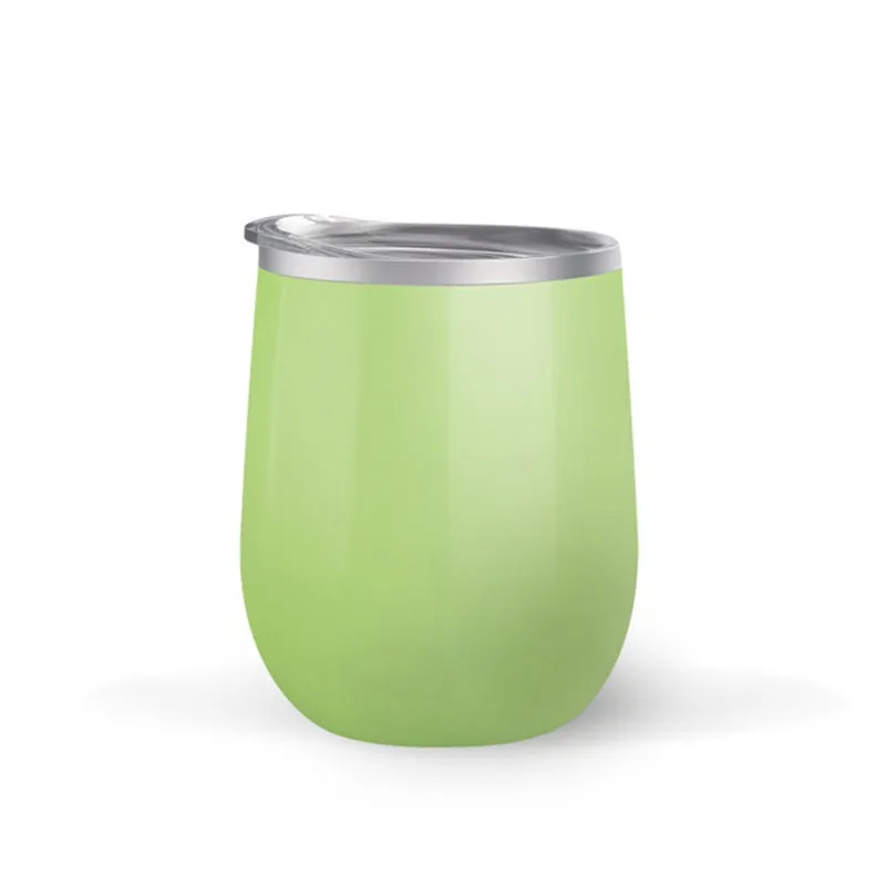 12oz Stemless Wine Glasses Stainless Steel coffee mug Wine Glasses double wall wine cup