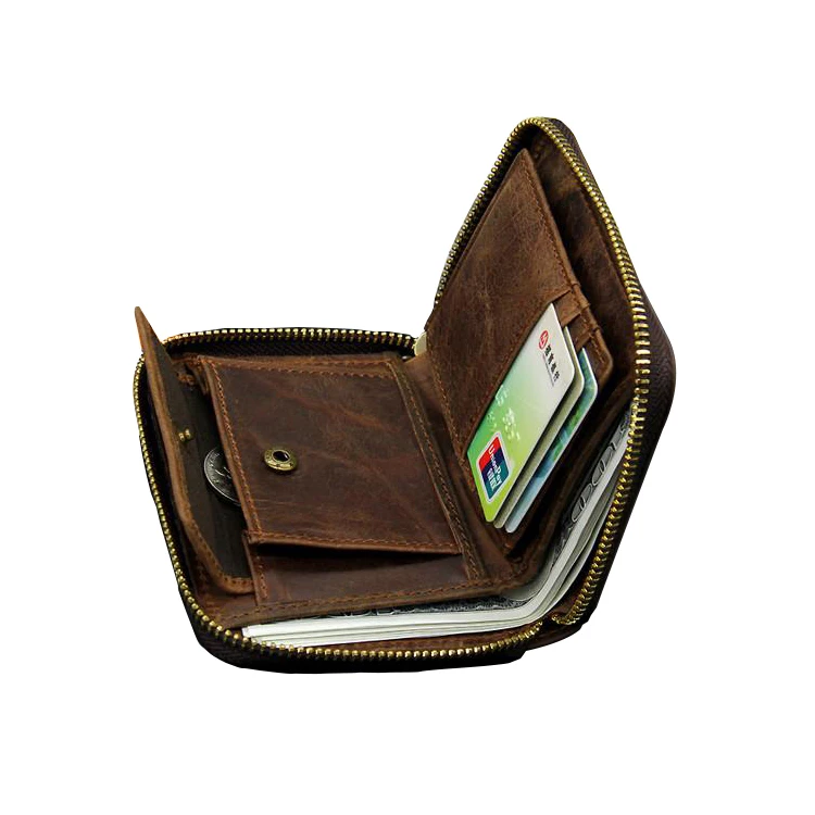 Male Zipper WILDHORN Men Leather Wallet