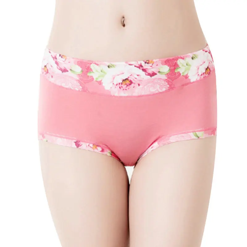 Flower Print Soft Comfortable Underpants Lingerie Underwear For Girls