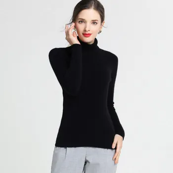 Women's 100% Pure Cashmere Long Sleeve Pullover Ribbed Turtleneck Sweater -  Buy Turtleneck Poncho Sweater,Womens Turtleneck Sweater Tight,Grey Cashmere  Turtleneck Sweater Product on Alibaba.com