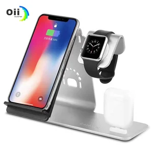 High quality  3 in 1 Super Convenient Wireless Charging Dock Stand Station For iPhone Apple Earphone Watch Charger