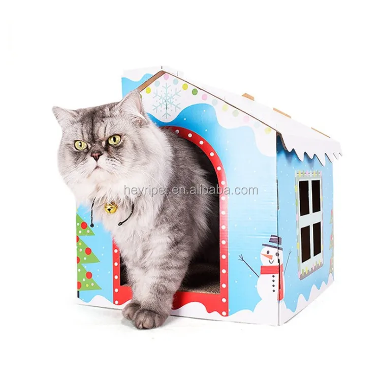 Heyri Pet Creative Design Diy Luxury Corrugated Paper Pet Cat Villa