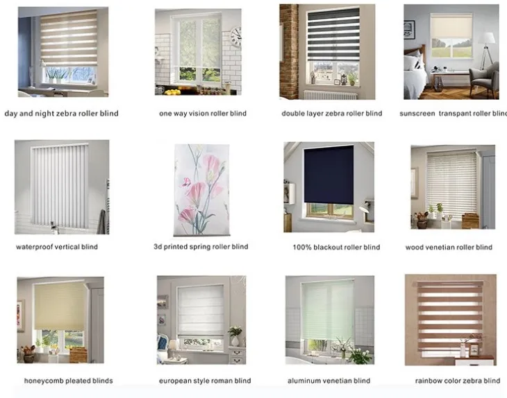 Transparent polyester light filtering shangri la blinds for french door and window