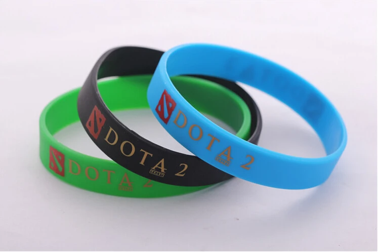 Promotion-Gift-Fashion-Webgame-New-Black-DOTA-2-LOL-font-b-Silicone-b-font-Bracelet-For