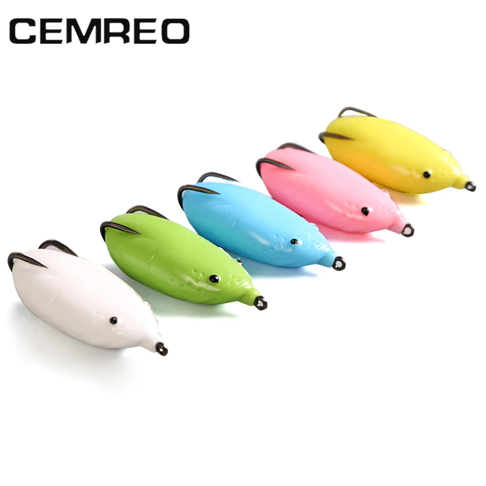 

CEMREO Frog Top Water 16g 60mm soft fishing lure, Multi colors in stock