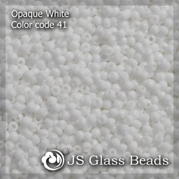 
High Quality Fashion JS Glass Seed Beads - 41# 13/0 Opague White Rocailles Beads For Garment & Jewelry 