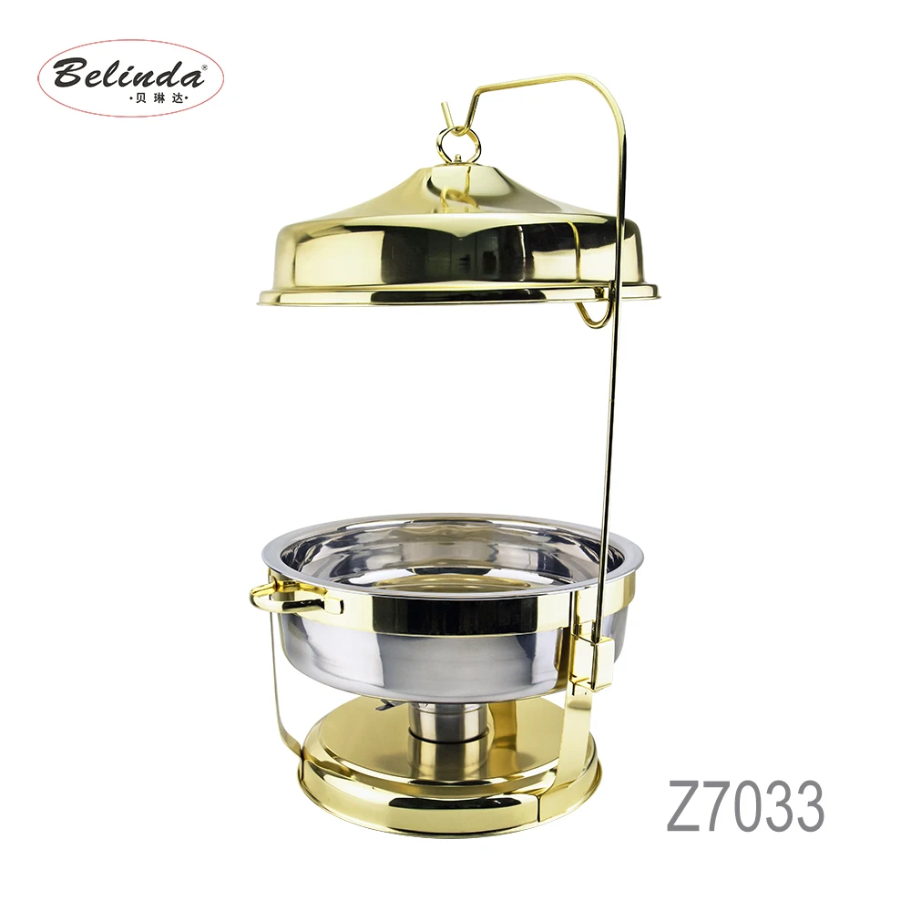 Restaurant Kitchen Equipment Gold Stainless Steel Catering Serving