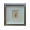 Fashion Design Natural Material Silver Shell Square Plate Shadow Box Wall Decoration