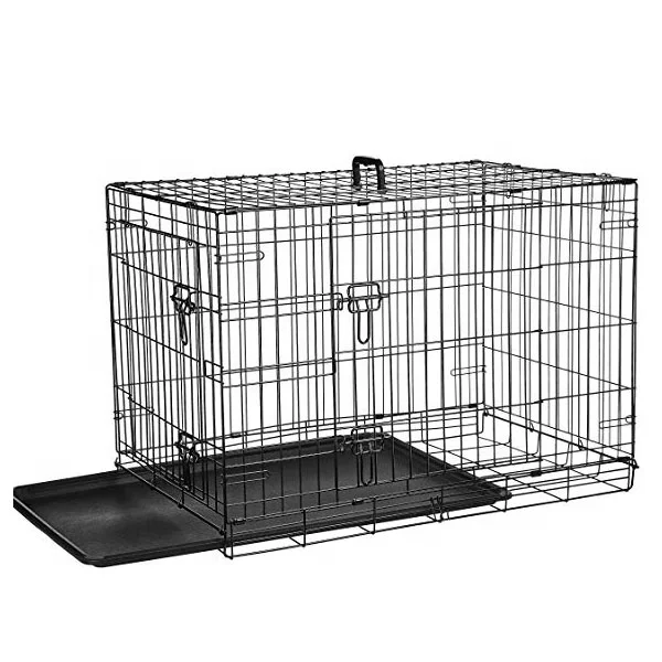 Double Door Folding Dog Metal Carrier - Buy Metal Carrier,Dog Metal ...