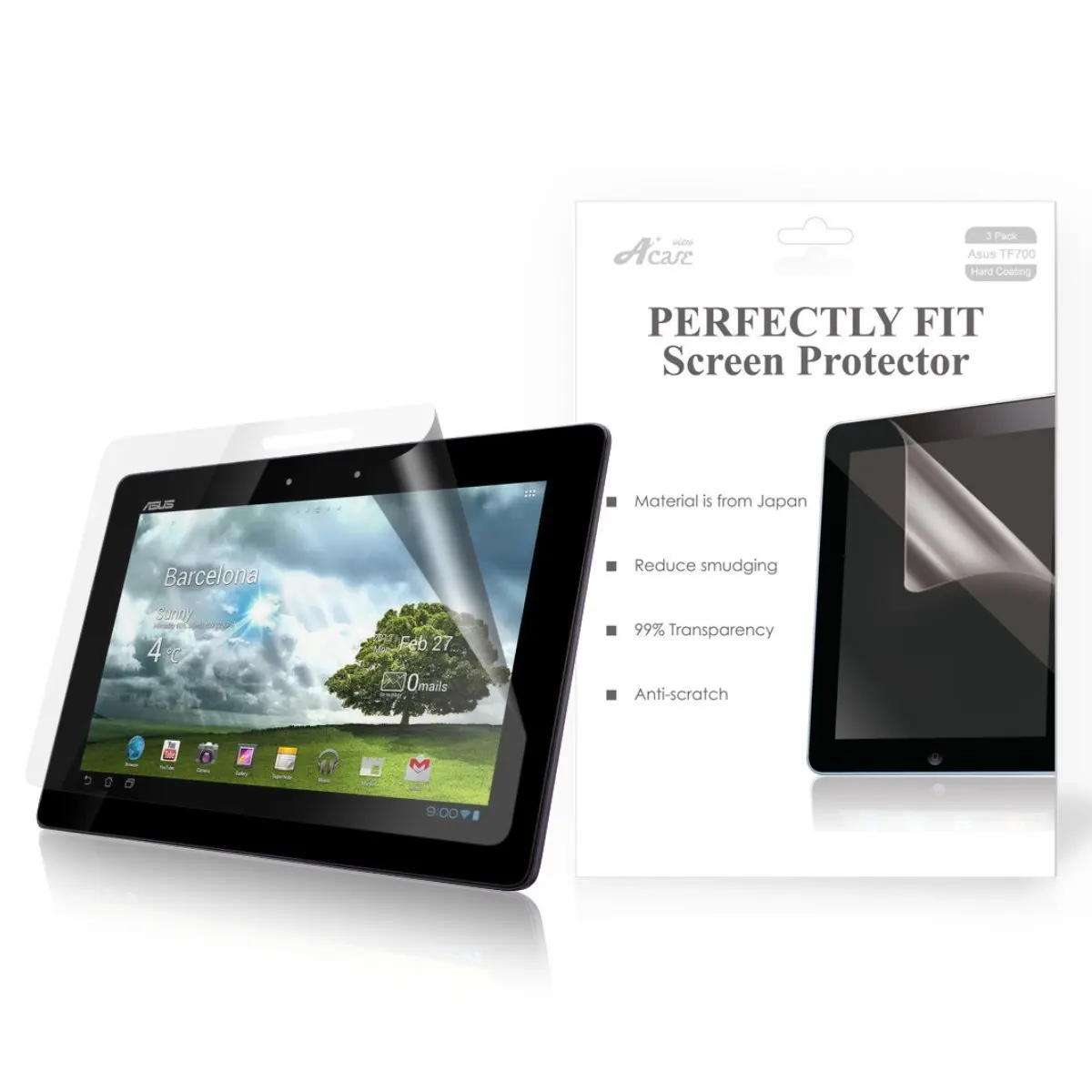 3Pk Clear Tablet Screen Protector Guard For 10.1/" Asus Transformer Book T100HA