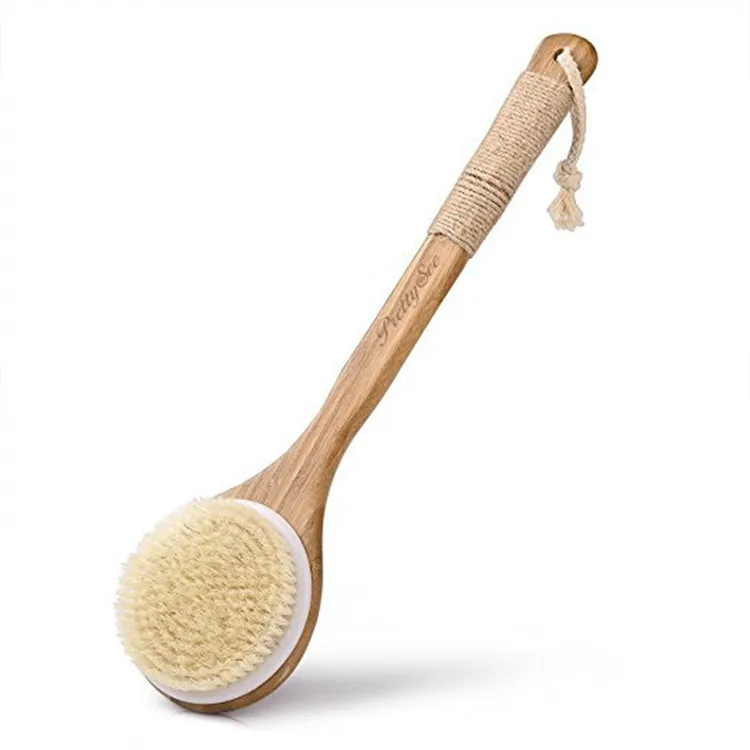 

New wonderful long-handled bristles customized body and bath bath brush dry bamboo brush for wholesale, N/a