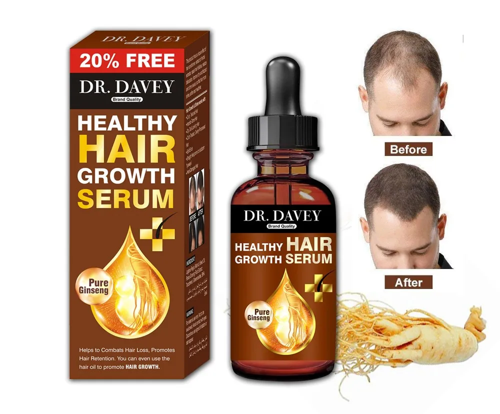 

Dr.DAVEY 100%Pure Castor Oil Ginseng Healthy Hair Growth Oil, Helps to Combat Hair Loss Hair Growth Oil