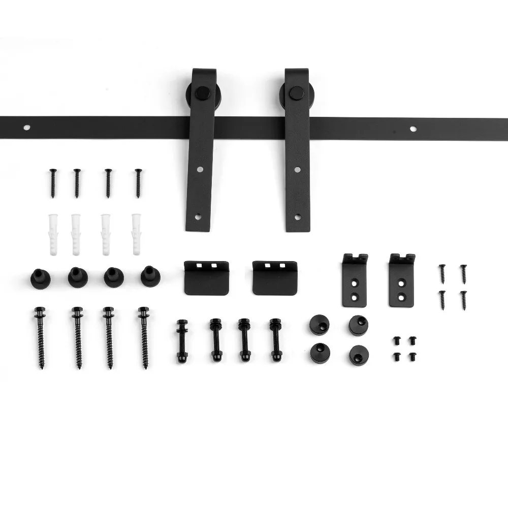 Basic Style Satin Black Mini Barn Door Hardware Kit For Buy