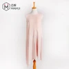 MH-292 Irregularity Women Long Dress Sleeveless Light Pink Holiday Customs