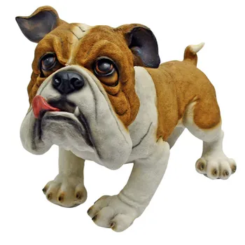 plastic bulldog statue