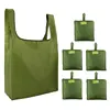 Foldable cheap shopping bags polyester reusable grocery tote bag