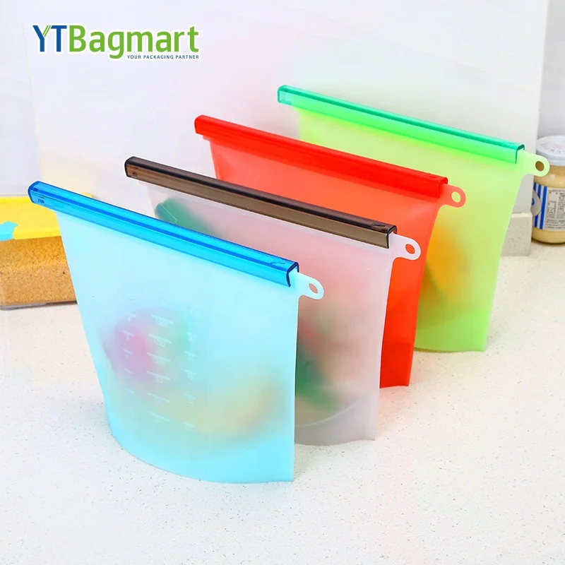 Food Grade Kitchen Silicone Cooking Pouch Food Storage Reusable Silicone Bag