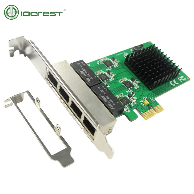 

Lan realtek PCI Express gigabit ethernet adapter pcie 4 ports network card, Green