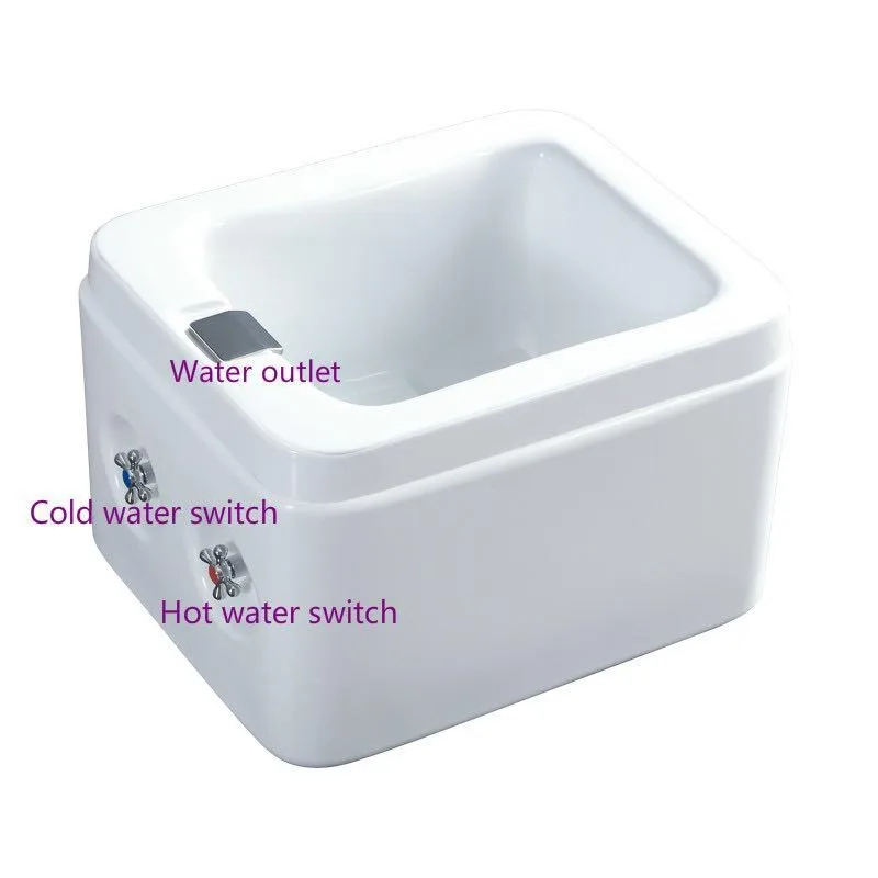 Fiber Glass White Acrylic Foot Spa Bucket Foot Bath Tub Pedicure Tub