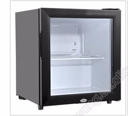 90L transparent glass door electronic display mini bar wine cooler beverage fridge