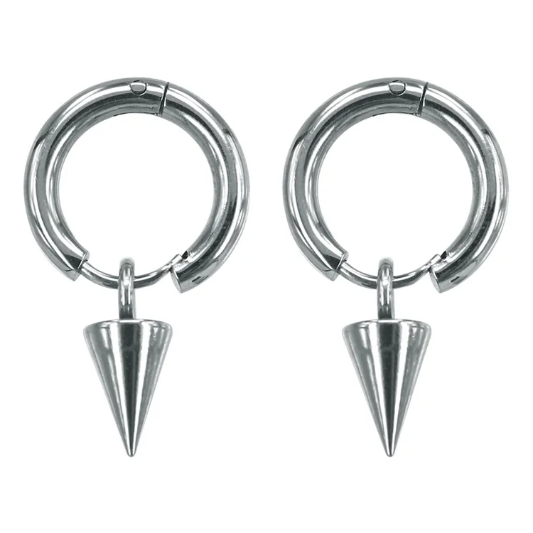 

Fancy 316L steel earring hook charming drop earring for unisex ear piercing with cone