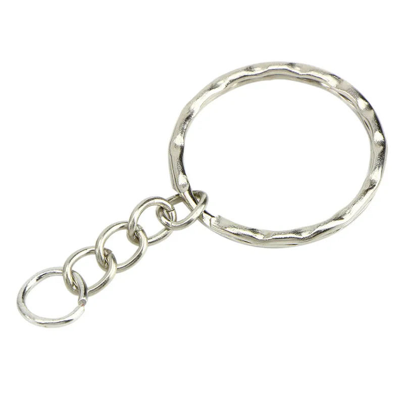 

Free Shipping 1000Pcs/bag 25mm Keyring Keychain Split Ring with Short Chain Key Rings Women Men DIY Key Chains Accessories
