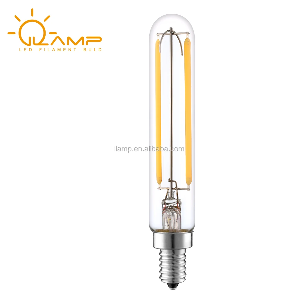 T6 Tubular Light Bulb Candelabra E12 Base Clear LED Bulb