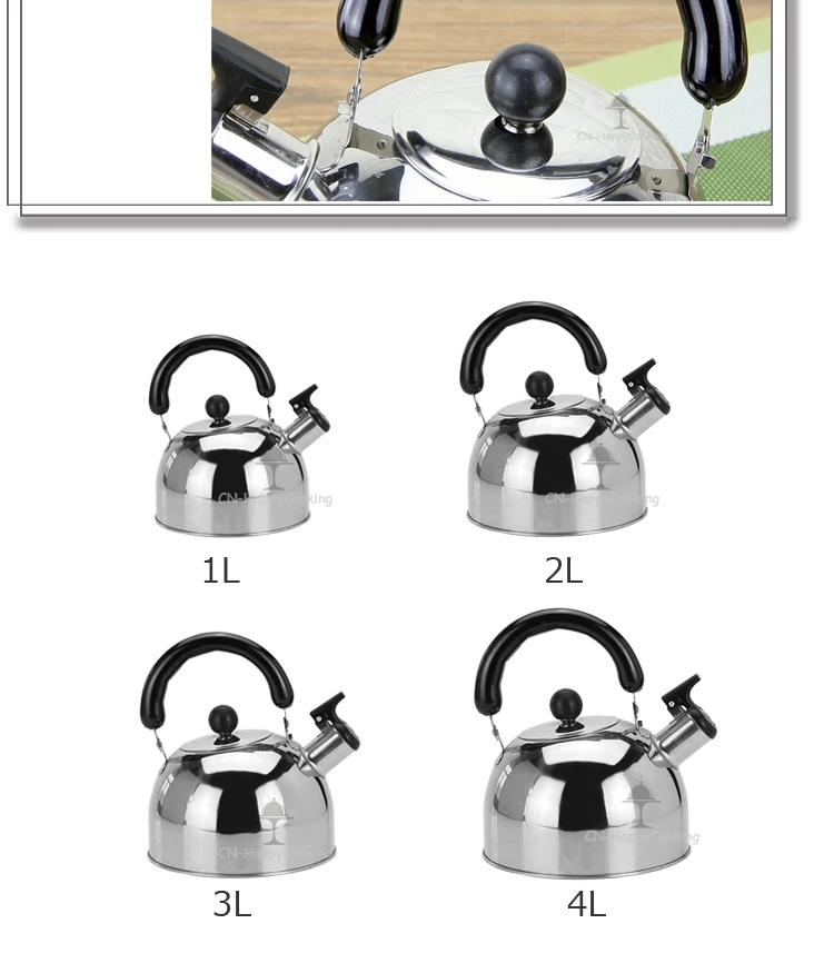 3.2QT(3-Liter) Stainless steel whistling stove top tea pot 