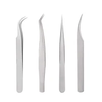 

Wholesale Precision Volume Stainless Steel Eyelash Extension Tweezers with Holder