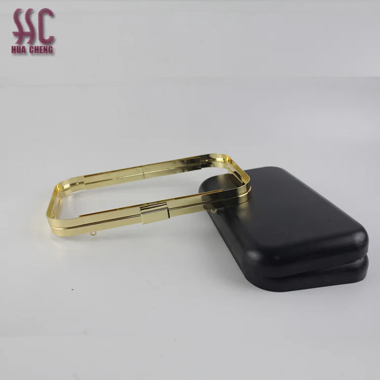 Shiny Light Gold Metal Clutch Frame,Box Clutch Frame Hardware Buy Box