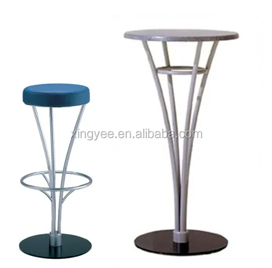 Modern Commercial Bar High Table Counter Furniture Steel Metal Base