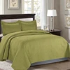 Solid ultrasonic pattern bed spread embossed bedding sets