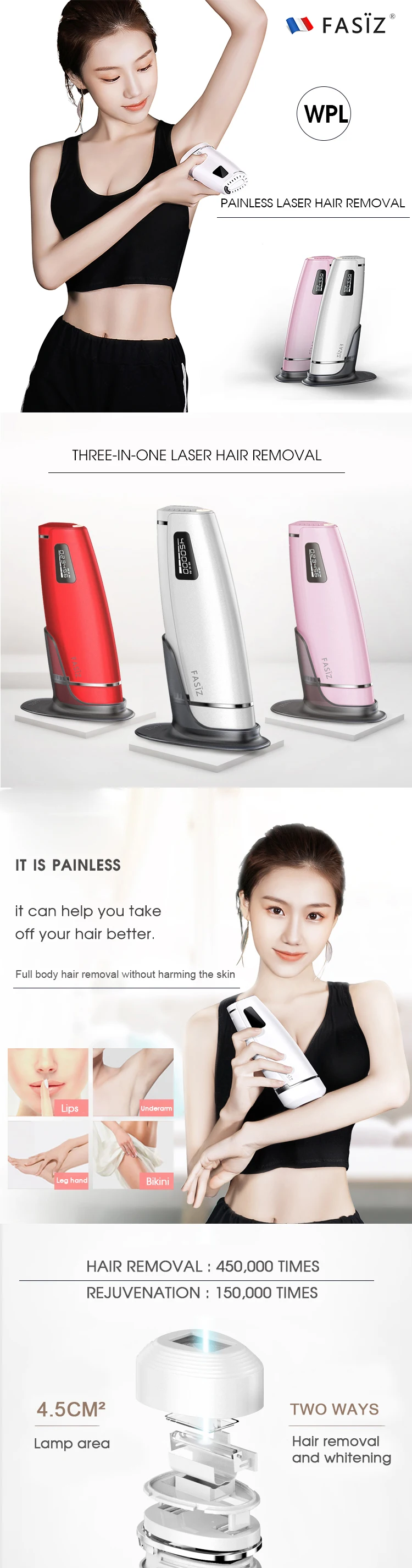 laser hair removal home use/home use hair removal/ipl hair removal machine portable
