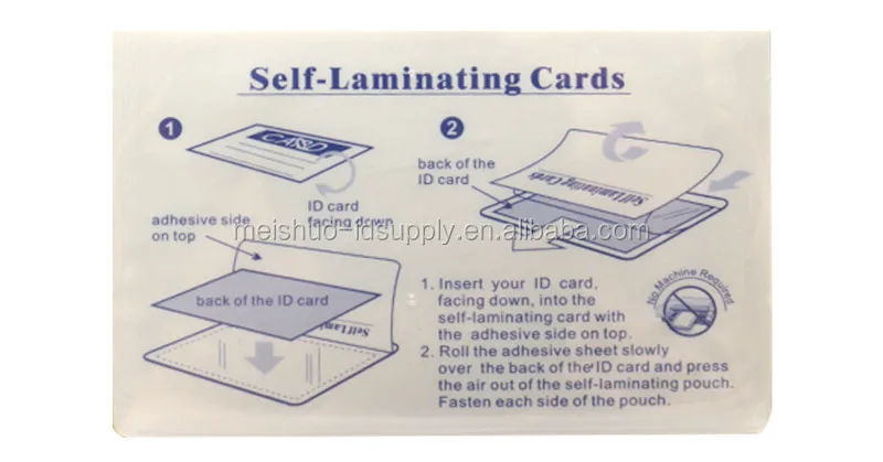 self laminating id cards