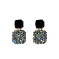 

SHE1066 Jewelry Shallow rhinestone stud 925 Silver Bright Earrings for women