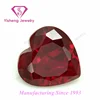 15mmx15mm Standard Heart Cut 5# Synthetic Ruby Stone