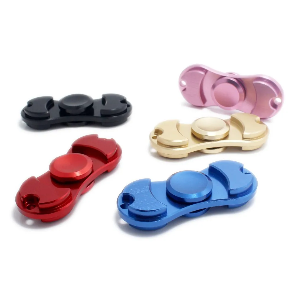 Aluminum profile 608 bearing toys toys Stress Reducer led light fidget spinner 2017