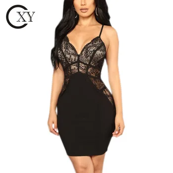 sexy lace mini dress